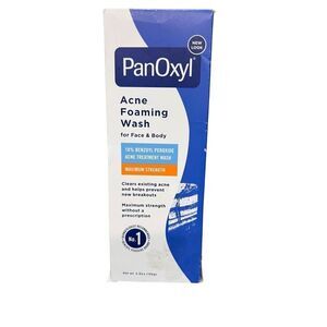 Panoxyl Acne Foaming Wash Benzoyl Peroxide 10% Maximum Strength Antimicrobial